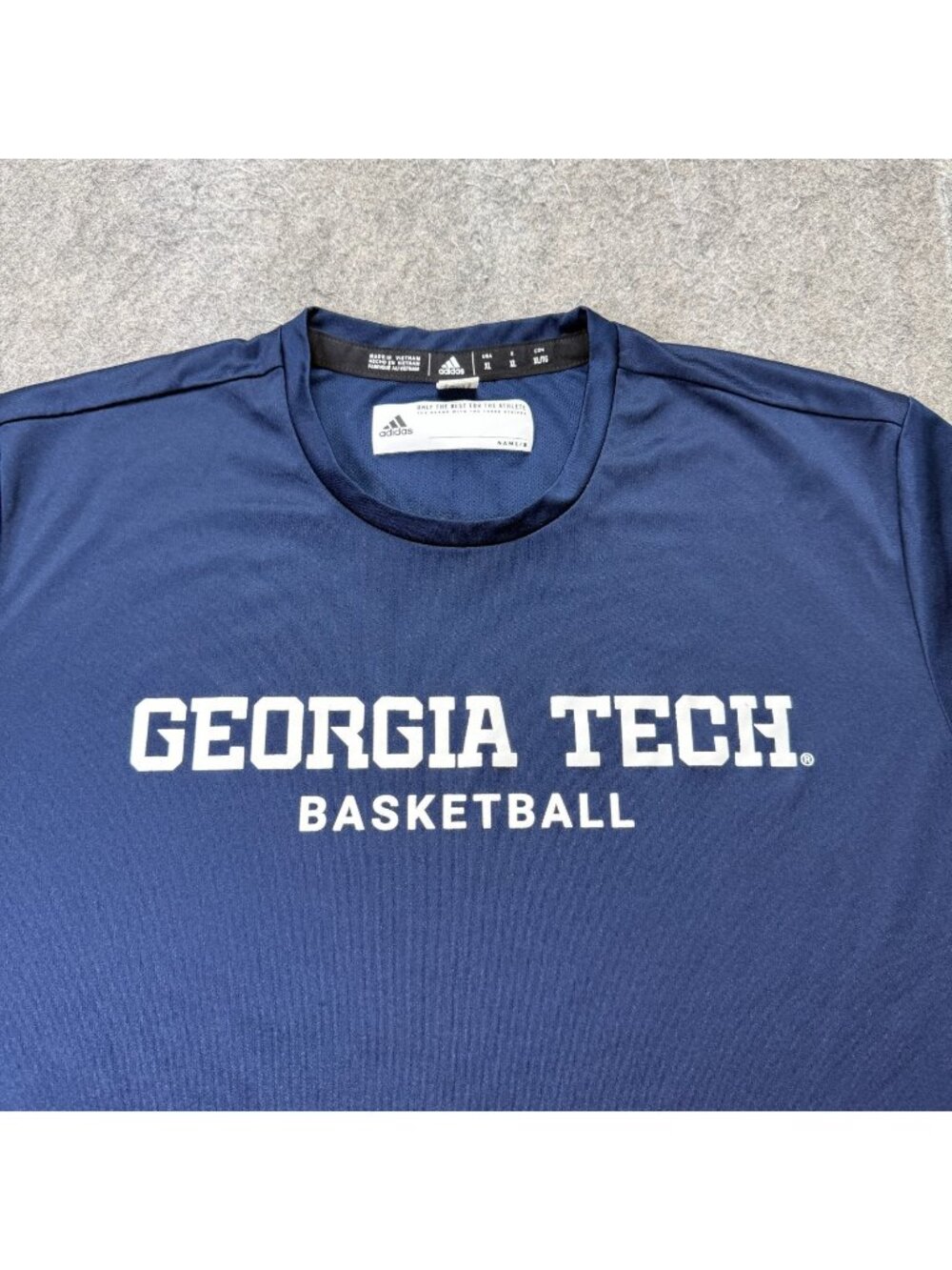 Georgia Tech Yellow Jackets Adidas Shirt Men XL Blue Performance Crew Neck